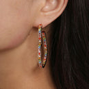 Fashion Crystal Rhinestone Heart Earrings Drop Dangle Earrings Women Jewelry JR