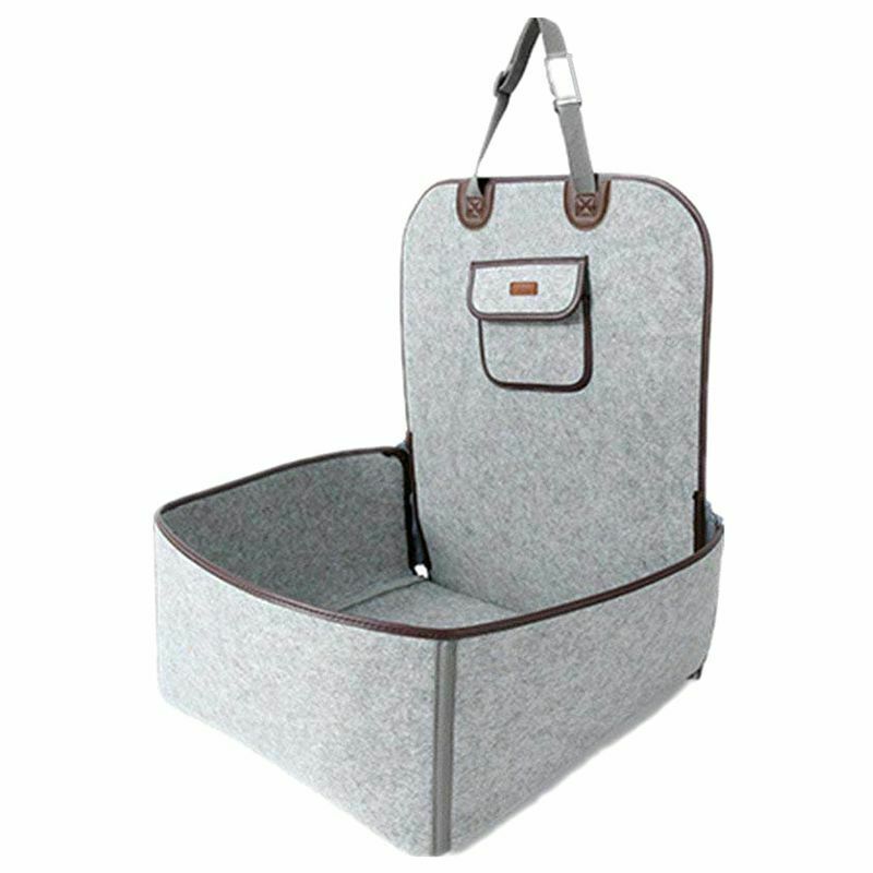Doglemi Car Seat Cover Car in Felt Fabric for Travel Protection of Small Do