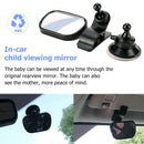 2 in 1 Baby Car Mirror Convex Shatterproof Backseat Kids Rear View Mirror Black