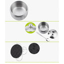 1pc Stainless Steel Condiment Serving Pots Seasoning Box with Spoon & Lid