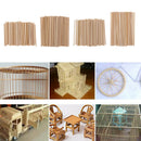 350x Unfinished Wood Bamboo Round Wooden Craft Stick DIY Woodcraft Dowel Rod