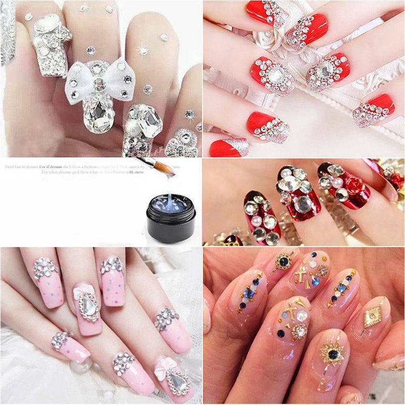 Nail Art Rhinestones Gel Glue Adhesives Sticky Crystal Gems Diamond UV LED Glue