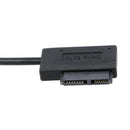 Dual USB 2.0 to SATA 13Pin 7+6 Adapter Lead Cable For Laptop PC CD/DVD-ROM Drive