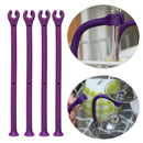 4Pcs Wine Glass Dishwasher Goblet Holder Adjust Silicone Safer Stemware Sav X3D1
