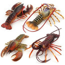 Realistic Solid Underwater World Animals Models Lifelike Large Size Lobster U8T5