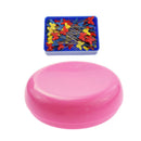 Pink Magnetic Sewing Pin Cushion Pin Holder Pin Caddy + 85pcs Patchwork Pins
