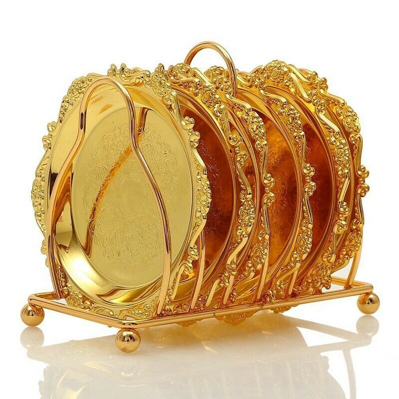 Series 6 Piece Roller Coaster Creative Drink Coaster Decorative Frame Non-SlL4Q1