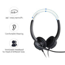 Black Stereo PC USB Headsets Noise Cancelling Headphone Earphone with Mic for