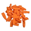 100pcs Rubber Latex Fingertip Finger Cots Nail Protection Orange M