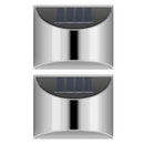 2pcs Warm White 4 LED Solar Lights Waterproof  Wall Stair Lamp for Security