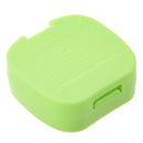Emoticon Print Green Plastic Contact Lens Case w Bottle
