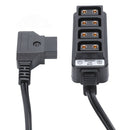 Male D-Tap Power Tap to 4 Female D-Tap P-Tap Hub Adapter for Photography Po
