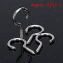 50 Pieces Screw Eye Hooks Eye Pins Eyelet DIY Craft Curtains Hanging Screws