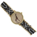 woman National Wind Weave DIY giraffe Bracelet Watch 9