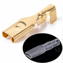 100pcs 2.8mm Brass Crimp Terminal Female Spade Connectors with Insulating Sleeve