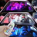 T10 RGB 12Led  Car Led Remote Control Rgb Car Led Panel Interior Auto LightS Hn