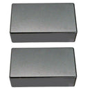 2 Pieces Black Sealed Closed Double Coil Electric Guitar Pickup Covers