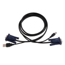 USB Male TO BM Male Printer Cable+VGA Extension Male to Male KVM Cable