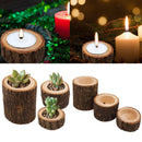 3x Stump Tea Light Candle Holders for Christmas Wedding Birthday Party Decor