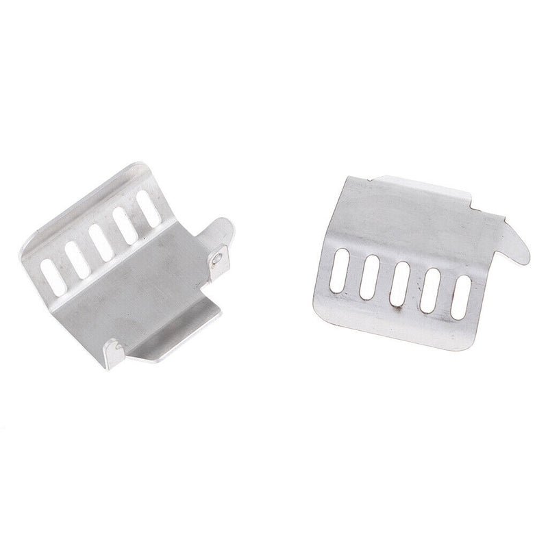 2x Stainless Steel Chassis Alxe Skid Plate for 1/10 Traxxas RC Rock Crawlers
