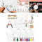 74pcs Leather Tassel Keychain Charms Jump Rings Acrylic Key Chain Blanks Crafts