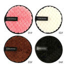 4pcs Fiber Makeup Remover Pad Reusable Face Cleaning Sponge Cosmetic Puff