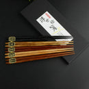5 Pairs Japanese-style Handmade Reusable Natural Wooden Chopsticks kitchen  R7I9