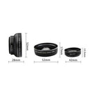 Cell Phone Camera Lens 2 in 1 Clip-on Kit 0.45X Wide Angle Macro Camera kit Len
