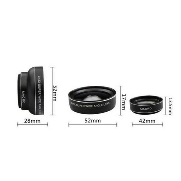 Cell Phone Camera Lens 2 in 1 Clip-on Kit 0.45X Wide Angle Macro Camera kit Len