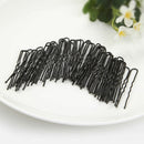 50pcs Hair Waved U-shaped Bobby Pin Barrette Salon Grip Clip Hairpins Black New