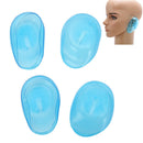 2Pair/4pcs Blue Clear Color Silicone Ear Cover Hair Dye Shield Protect BX