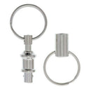 4x Double Keyring Pull Split Apart Detachable Quick Release Keychain Rings