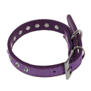 Necklace Collars Purple PU Leather XS For Pet Dog