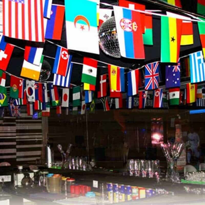 1 set Different Countries Hanging Flag / Banner Office & bar & Hotel & Home S9P7