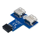 New USB 2.0 9-Pin Header (2x5) to 2 USB Female Port Motherboard Adapter