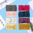 8pcs Infants Cotton Bowknot Wide-brimmed Hairbands Child Baby Hair Supplies