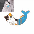 Lovely Cat Fish Mermaid Collar Pins Badge Corsage Cartoon Brooch Jewelry Gift