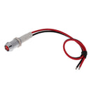 10mm 12VDC Car Truck Red LED Indicator Dash Light Lamp with 200mm Wire