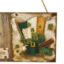 Greeting for St. Patrick Day Wooden Hanging Board Massage Writing Plaque