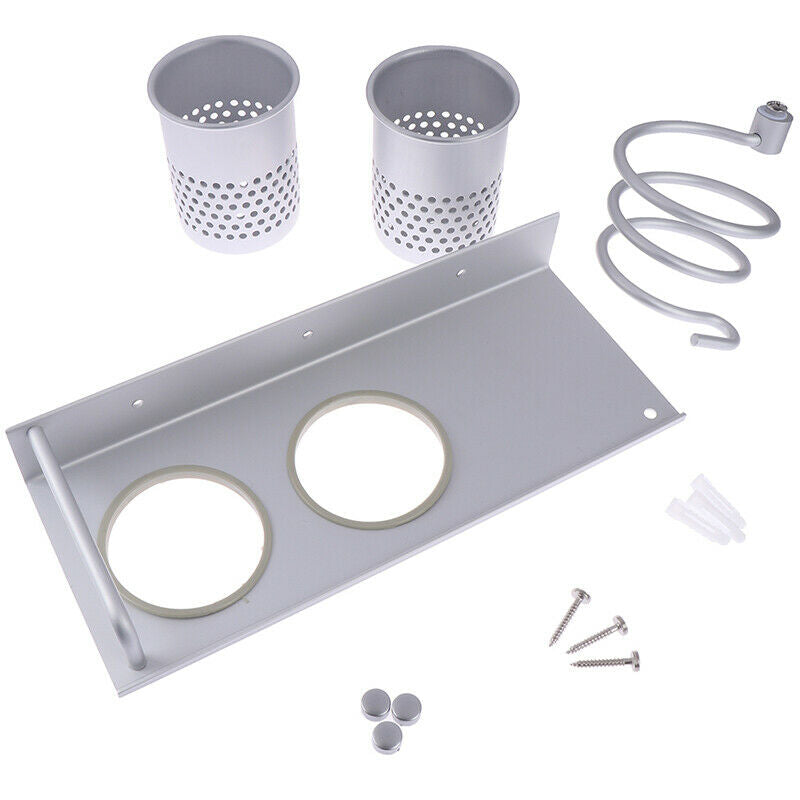 Hair Dryer Storage Rack Holder Wall Mounted Comb Stand bathroom/bedroom UseBX