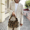 Women Winter Fur Handbag Plush Soft Shoulder Underarm Bag (Brown Zebra)