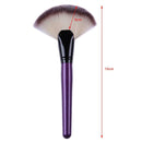 Pro 1pc Makeup Large Fan Brush Powder Blush Beauty Cosmetic(Purple)