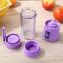 380ml USB Rechargeable Juice Machine Blender Mixer Portable Juicer (Purple) A
