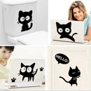 Removable Black Cats Vinyl Wall Art Stickers / Wall Decals / Wall Graphics
