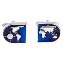 1pair Prom Men Cufflinks Wedding Party Gift Earth Map Fashion Copper Shirt Suit