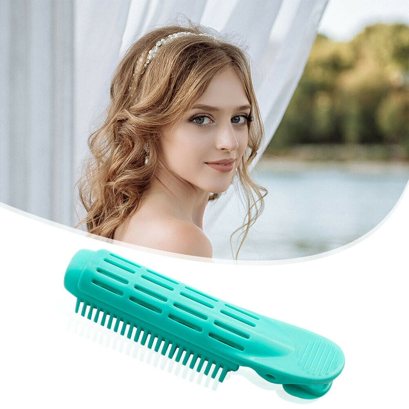 Natural Plastic Hair Root Fluffy Clip Bang Curly Hair Styling Clip (Blue)