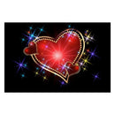 5D DIY Full Drill Diamond Painting Red Love Heart Cross Stitch Embroidery