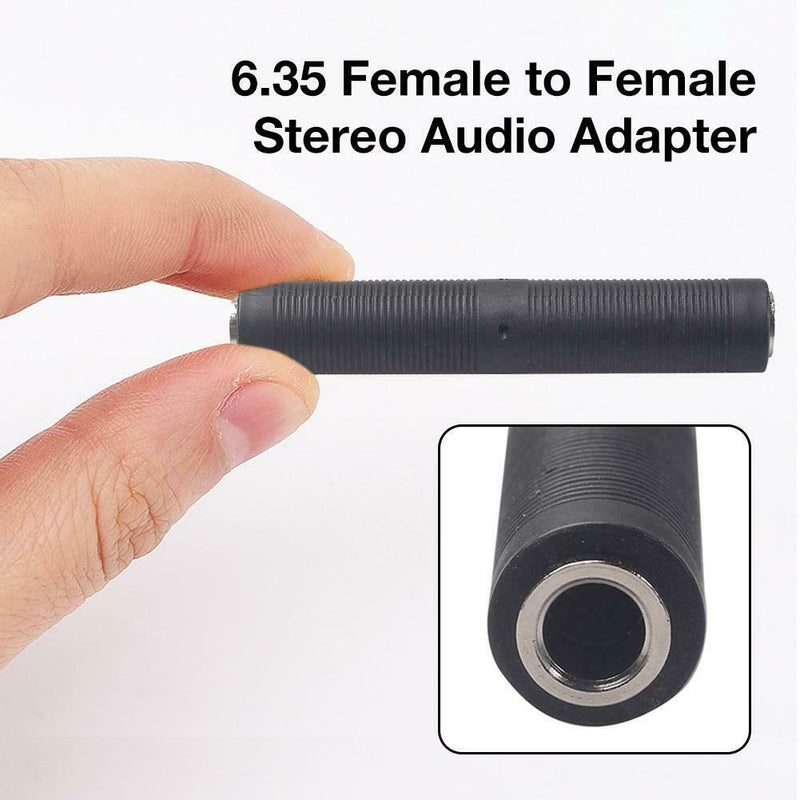 6.35mm Stereo Female To Female Jack Audio Cable Coupler Adapter Connector