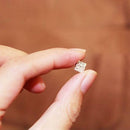 Mens Womens Clip On Earrings Rhinestone Diamante Square Magnetic Jewelry