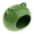 Ceramic Small Animals House Hideout Gerbil Rat Mice Chinchilla Villa Green